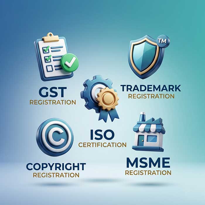 Business registration services in Bhadohi - GST, MSME, Trademark and ISO registration for exporters and small businesses