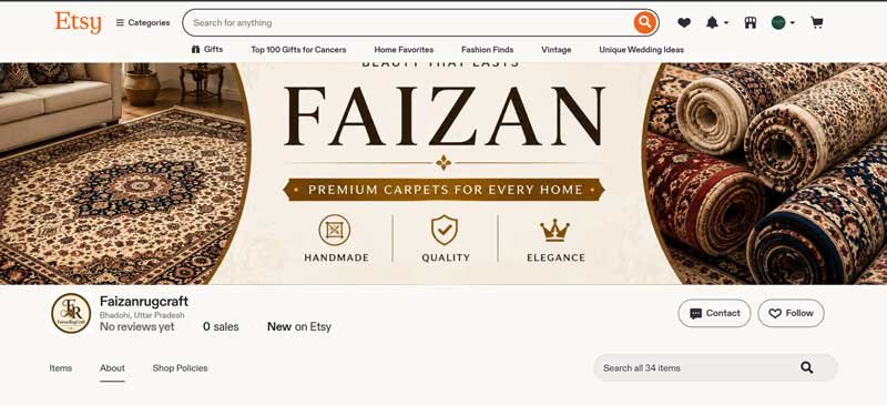 Etsy seller dashboard showing successful international market expansion and SEO optimization
