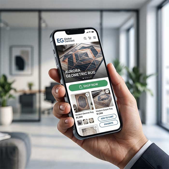 Close up of a person browsing a fast, mobile-friendly business website on their smartphone